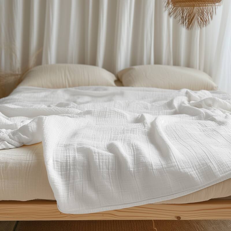 Sleep & Beyond Organic Cotton Muslin Blanket