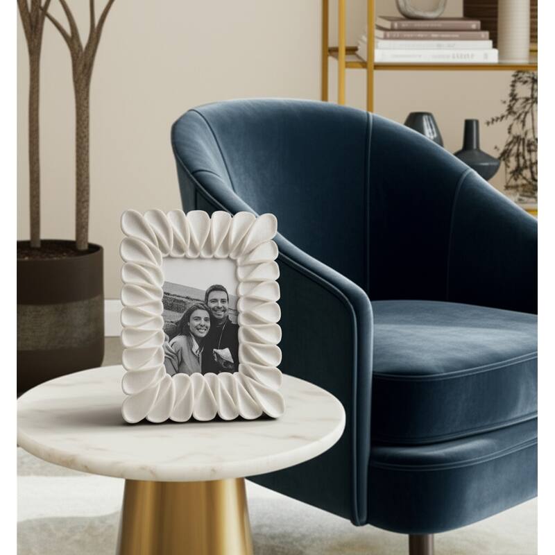 Resin Photo Frame Sculpted Dimensional Design and Textured Contours