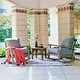 preview thumbnail 2 of 17, Cambridge Casual Leon Teak Outdoor Rocking Chair with Cushion