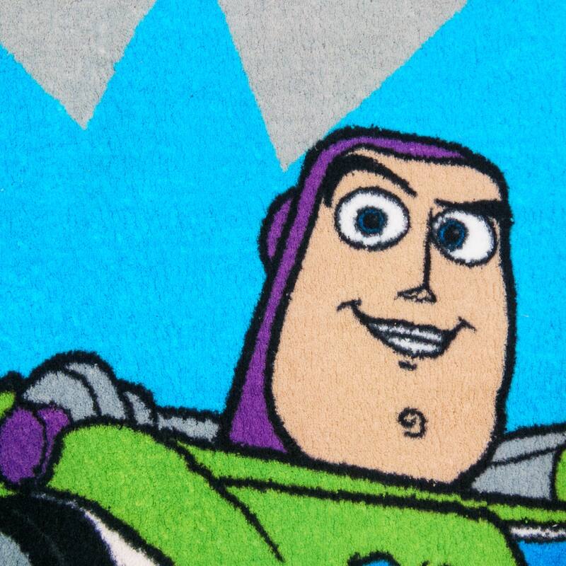 Licensed Pixar Toy Story Youth Novelty Soft Polyester Non-Slip Stain Resistant Indoor Area Rug 3x5