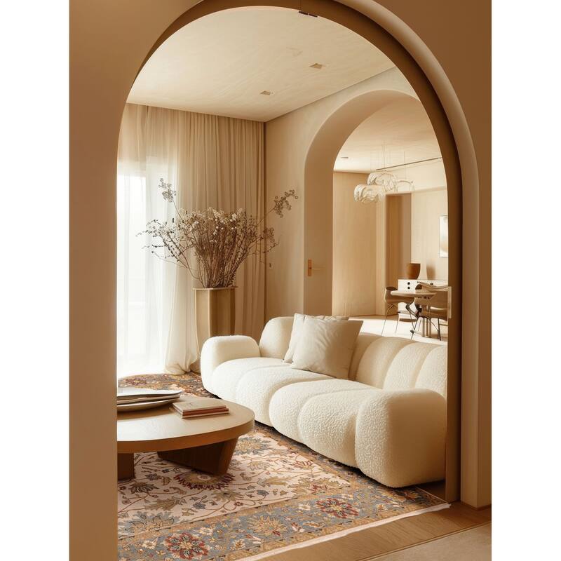 ECARPETGALLERY Hand-knotted Jules Serapi Ivory Wool Rug - 7'11 x 9'11