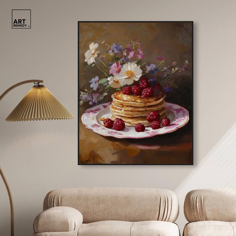 Raspberry Pancakes I Canvas by Art Remedy