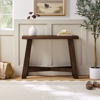 Walker Edison Modern Farmhouse Easy Assembly Solid Wood Entry Table ...