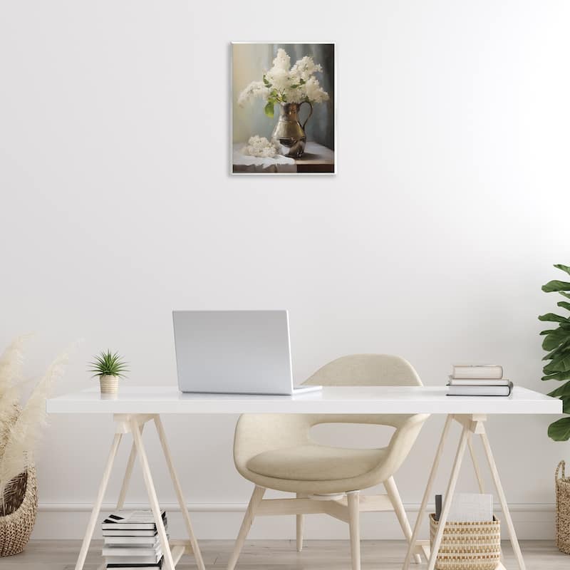 Stupell White Lilacs Still Life Wall Plaque Art Design By Arlington Prints