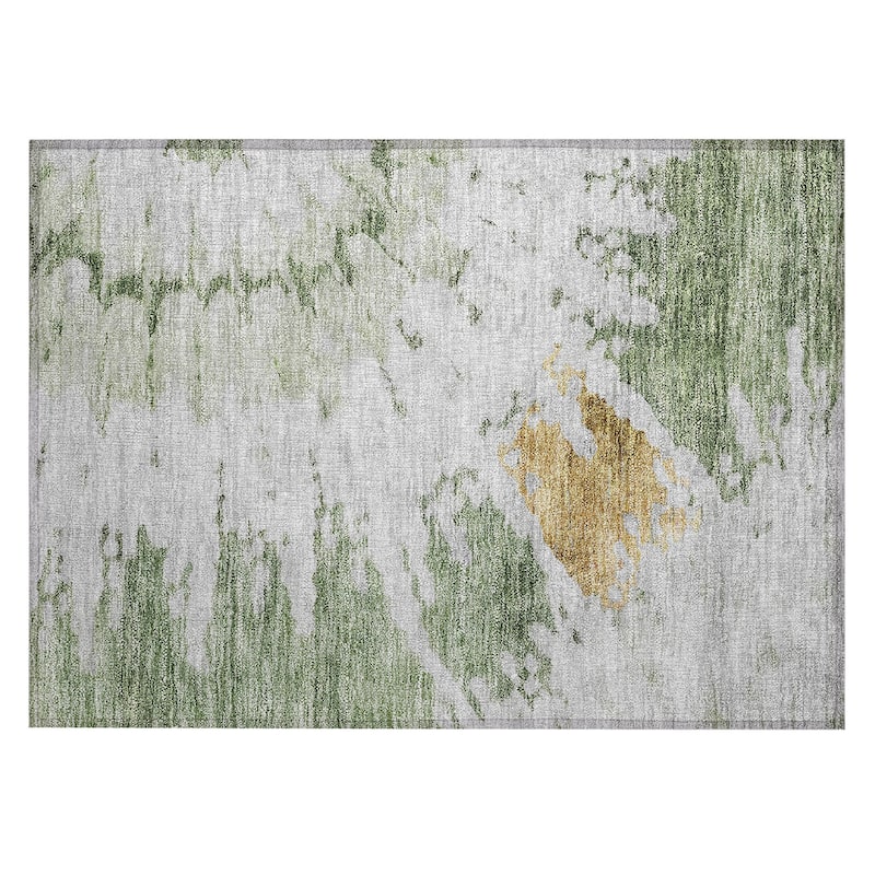 Machine Washable Indoor/ Outdoor Chantille Tie Dye Modern Rug
