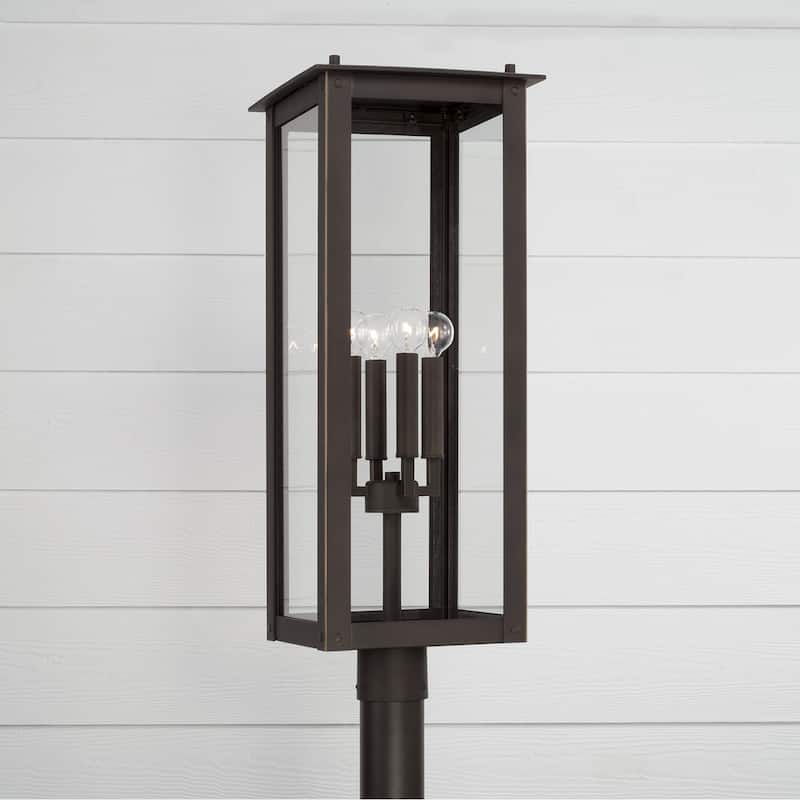 Hunt 4-Light Outdoor Post-Lantern - 11"W x 29"H