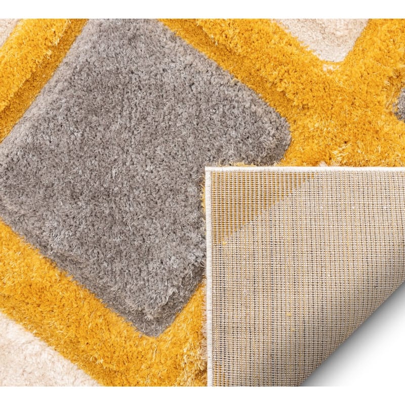 Well Woven San Francisco Posh Geometric Shag Area Rug