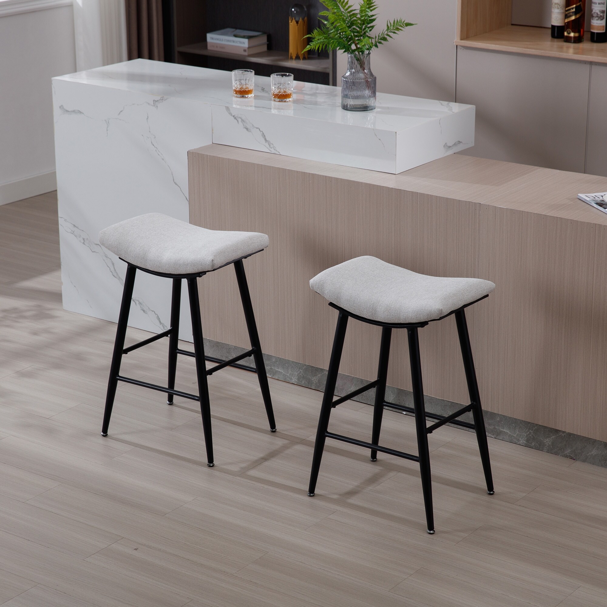 Bar Stools Set of Armless Counter Low Bar Stools Without Back
