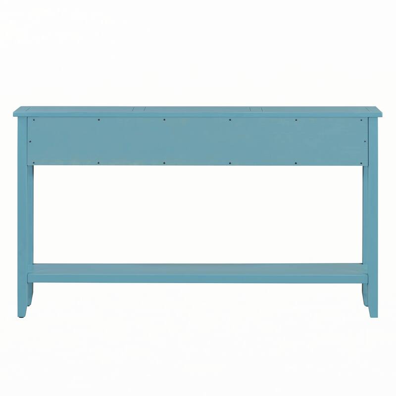 Rustic Entryway Console Table(Turquoise Green)