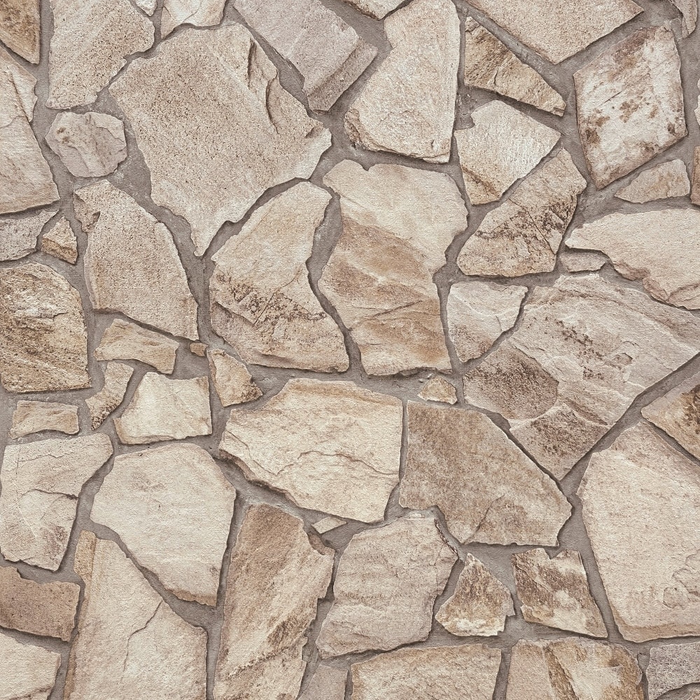 Galerie Wallcoverings Bricks and More Collection Claystone Cottage Motif Matte Finish Vinyl on Non-woven Wallpaper Roll