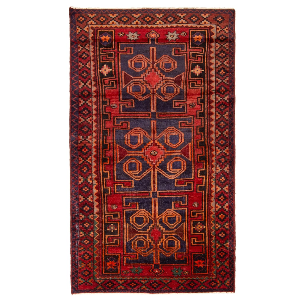 ECARPETGALLERY Hand-knotted Konya Anatolian Dark Navy Wool Rug - 4'4 x 7'9