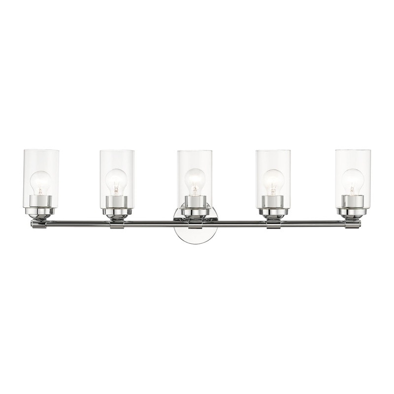Livex Lighting 5-light Polished Chrome Vanity Sconce, 18085-05 - 35" W 9.75" H 4.75" EXT