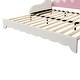 preview thumbnail 3 of 12, Modern Upholstered Princess Daybed wCrown Headboard & LED Lights, Twin to Size Extending Daybed Sofa Bed, Guest Bed, White