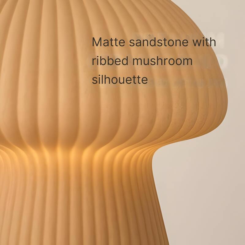 Aria Home Mushroom Table Lamp Sculpted Sandstone Led Rgb Compatible
