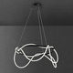 preview thumbnail 22 of 24, Nuvola 25" Contemporary Minimalist 360 Adjustable Silicone Neon Rope Dimmable Integrated LED Chandelier, by JONATHAN Y