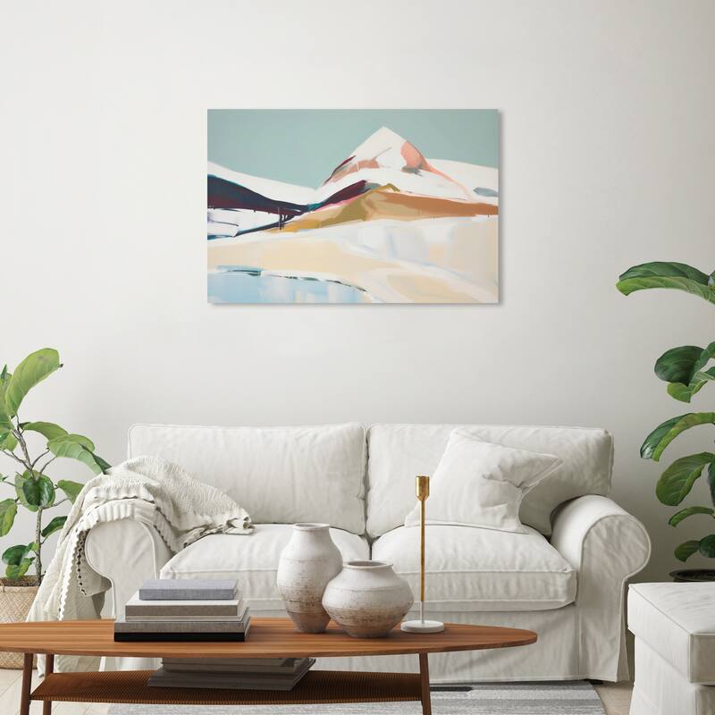 Wynwood Studio Nature and Landscape Mountain like Meringue White and Modern & Contemporary Wall Art Canvas Print - 20 x 30