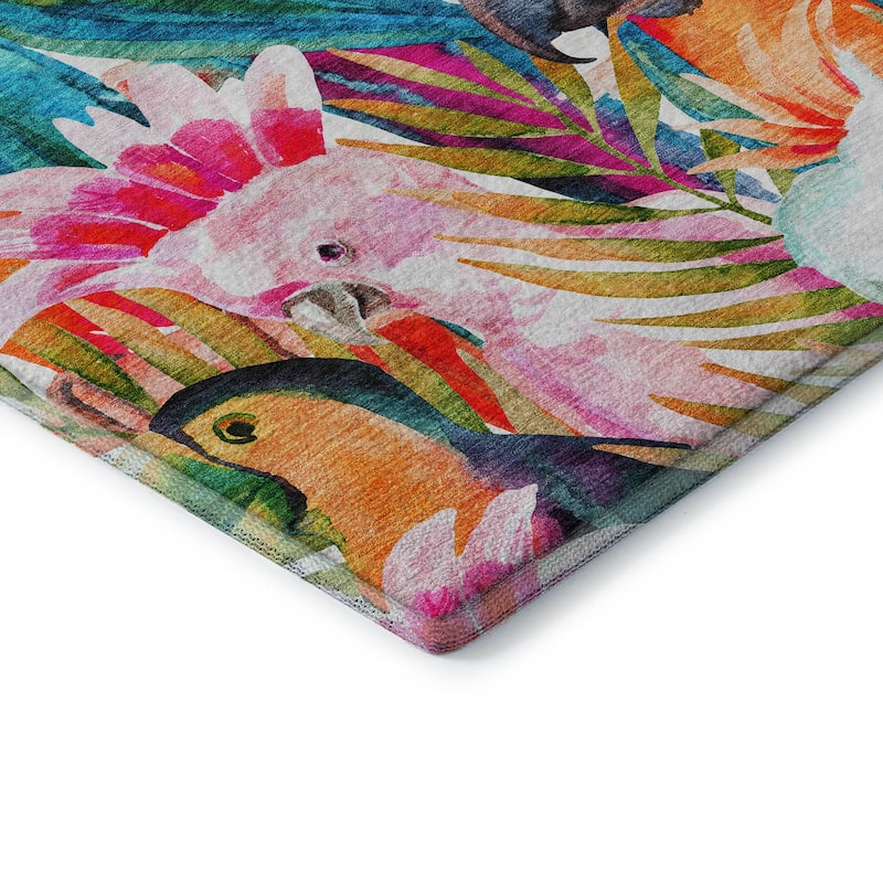 Premium Washable Super Soft Tropical Birds Mayfield Rug