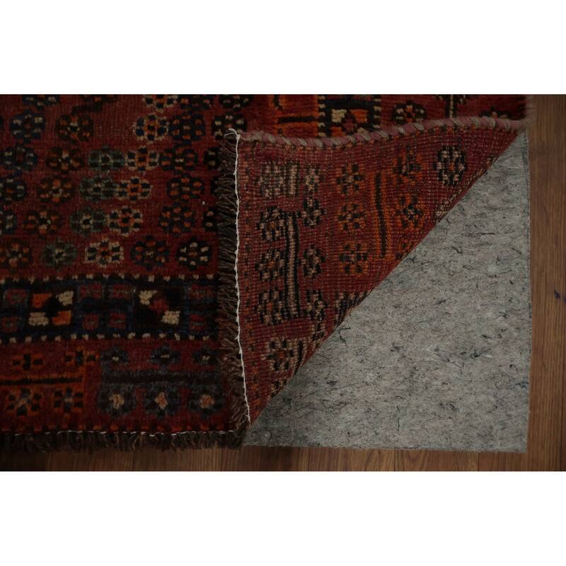 Hand Knotted Oriental 100% Wool Carpet Traditional Tribal Oranges & Rust Qashqai Area Rug - 7' 3'' X 4' 9''