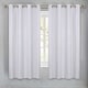 preview thumbnail 13 of 33, Superior Nyan 100% Blackout Grommet Curtains, Set of 2 Panels 52" x63" - Platinum