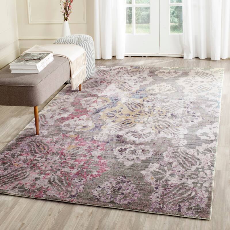 SAFAVIEH Valencia Mertie Distressed Vintage Boho Oriental Polyester Rug - 5' x 8' - Multi