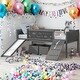 preview thumbnail 22 of 38, Twin size Loft Bed Wood Bed with Double-sided Chalkboard, White