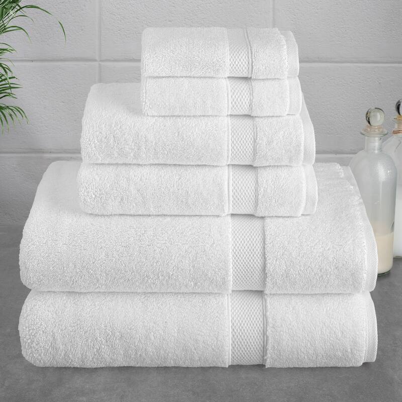 Authentic Hotel and Spa 100% Turkish Cotton Anovia Oversized Towel Set - With Oversized Bath Towel, Hand Towel, and Washcloth