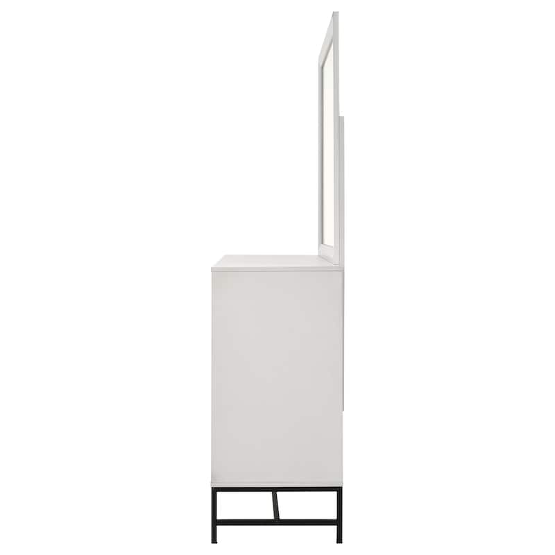 Sonora 6-drawer Bedroom Dresser and Dresser with Mirror White