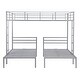 preview thumbnail 21 of 22, Full over Twin & Twin Size Bunk Bed with Built-in Shelf in Black