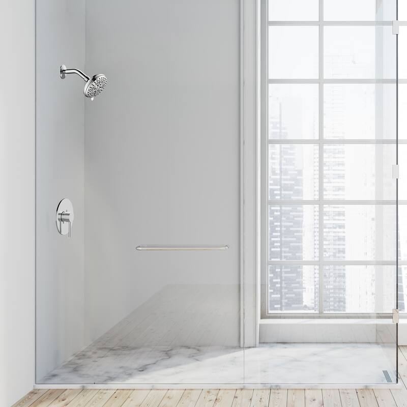 Design House 582700-PC Mills Modern 7-inch 6-Function Shower Head - Polished Chrome