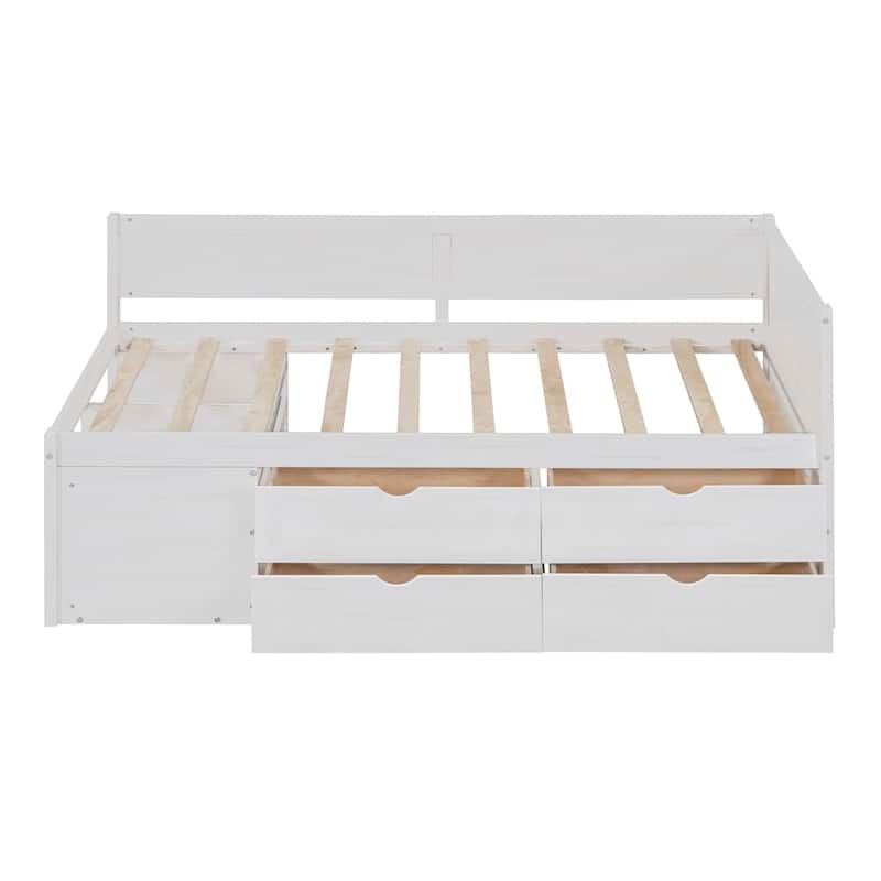 Daybed with Drawers and Shelves