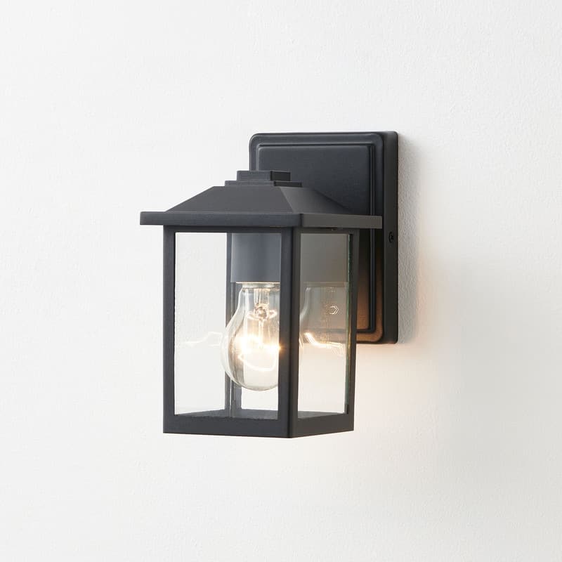 KAWOTI 1-Light Minimalist Temple-Inspired Outdoor Lantern (Set of 2) - W4.9" x H8"x D5.5"(Each)