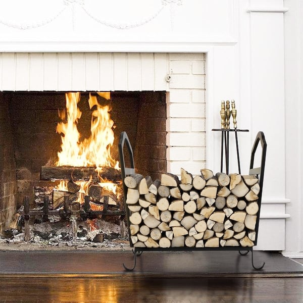 Shop Fireplace Log Holder Wrought Iron Indoor Fire Wood Rack