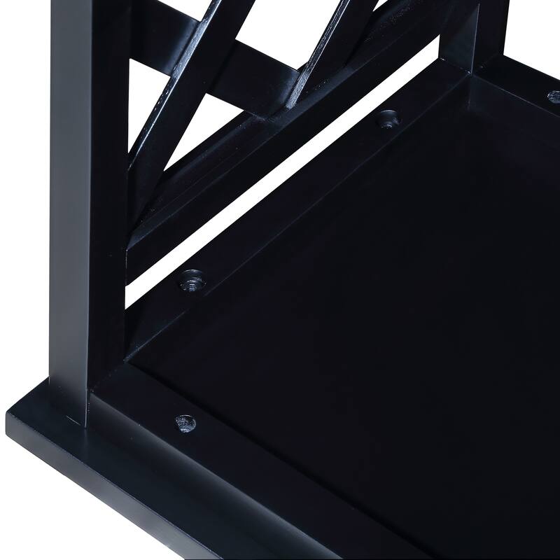 3-Tier Console Sofa Table Hallway Tables with Open Storage Shelf, Bookshelf, Living Room Narrow Accent Entryway Table