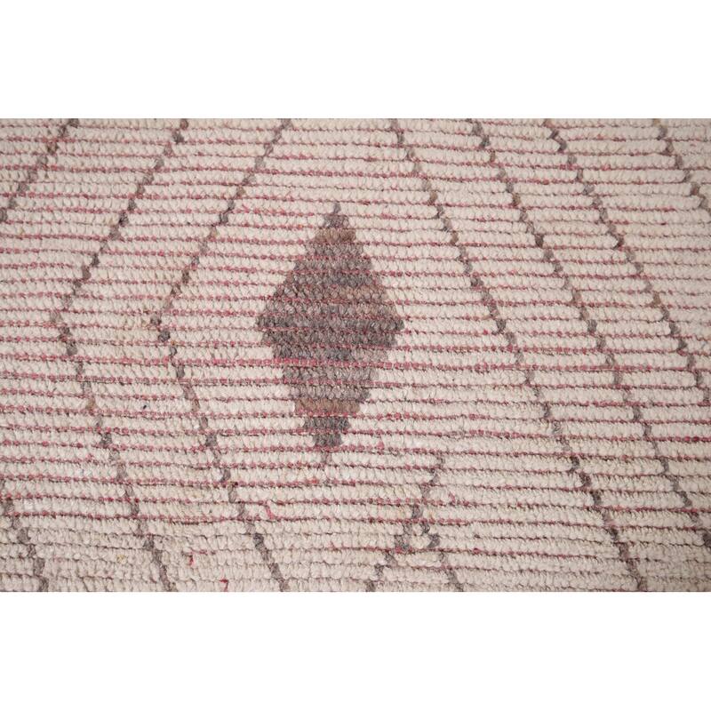 Earth Tone Moroccan Oriental Large Area Rug Handmade Wool Carpet - 9'7"x 13'9"