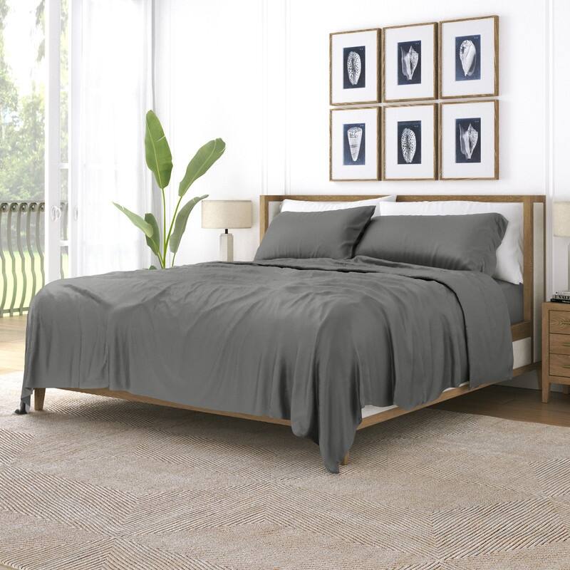 Becky Cameron Luxury Rayon From Bamboo Sheet Set - Twin - Gray