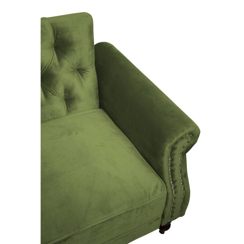 87.8'' Convertible Velvet Sofa Bed Sleeper Futon