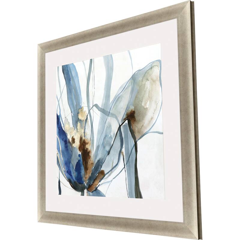 Refined II Framed Art Giclee Under Glass - Blue