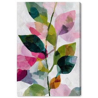 Vibrant Leaves III Pink Palm Wall Art Wrapped Canvas Print by Art ...