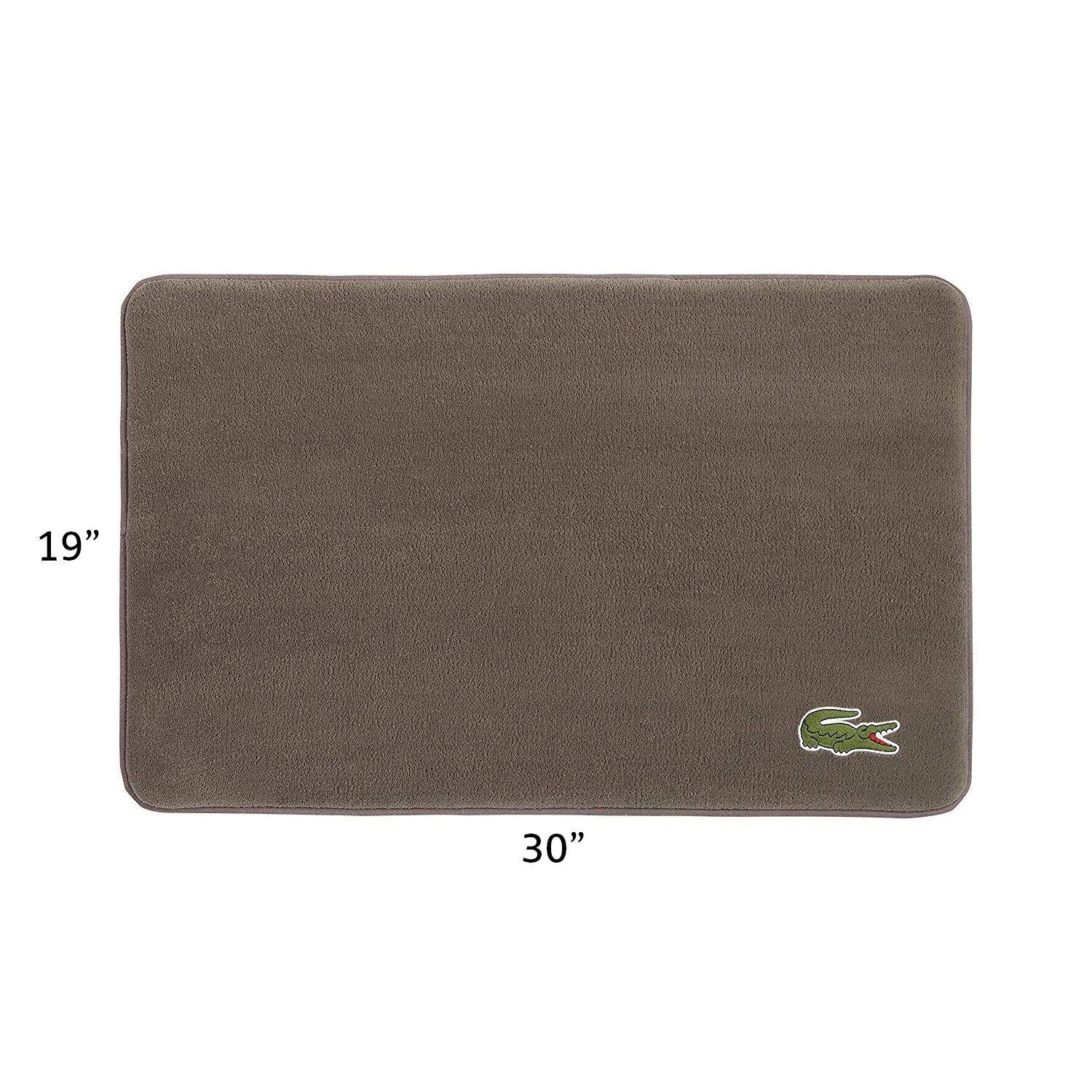 Lacoste Crocodile Rectangle Non Slip Bath Rug On Sale Bed