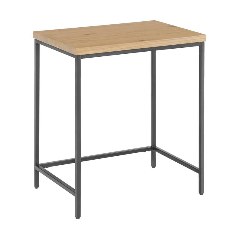 Lavish Home Set of 2 Modern Nesting Tables, Oak