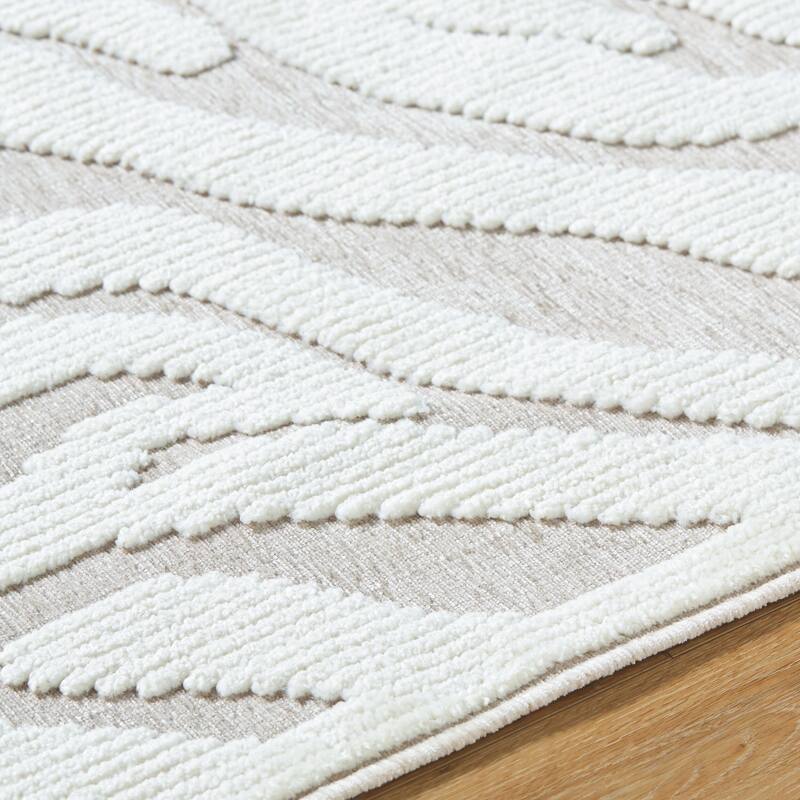 Livabliss Lyna Modern Floral Washable Area Rug