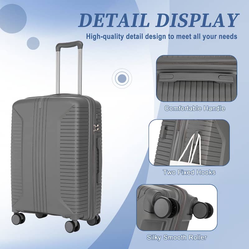 3-Piece, Modern Luggage Sets, Multi-functional Luggage with Spinner Spinner and Combination Lock, for Boarding Travel