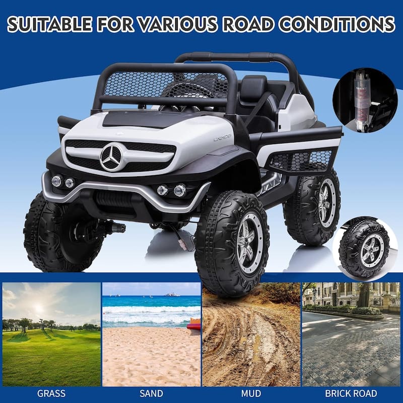 24V Ride On Truck Car for Kids 2 Seater Licensed Mercedes Benz Toddles Electric Car