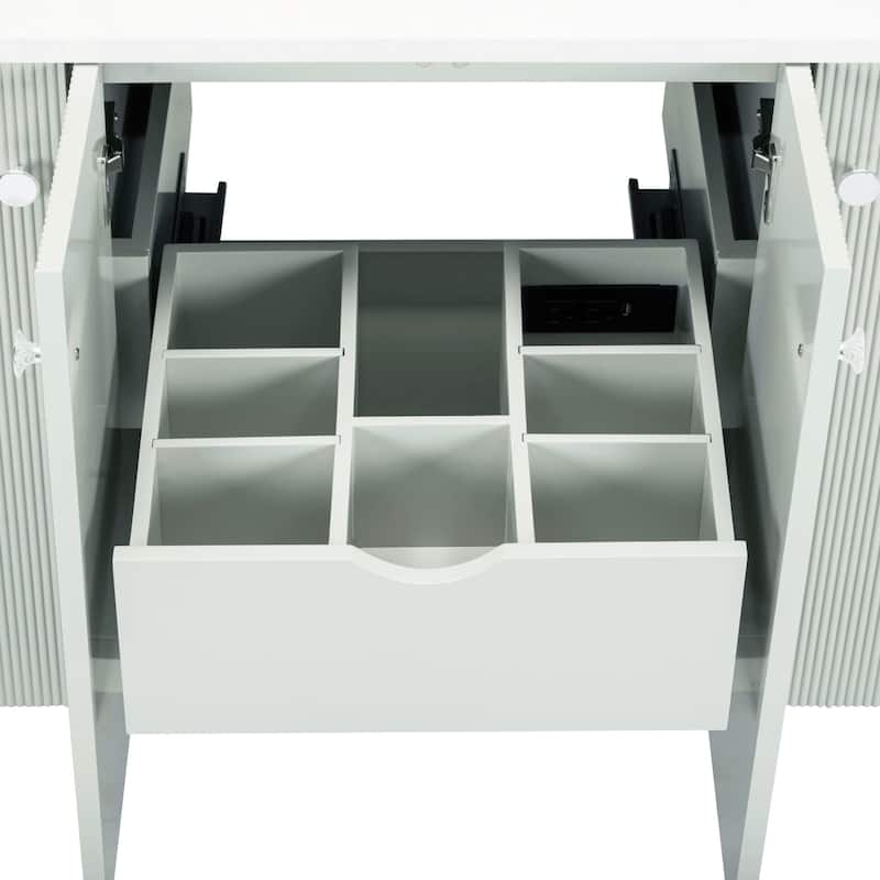 Haley Bathroom Vanity in Soft Sage with Alluring Quartz Top