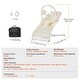 preview thumbnail 9 of 8, Beige Portable Baby Bouncer Chair with 2 Recline Positions and Foldable Rocker Seat with Toy Bar - 27” L x 16.1” W x 23.6” H