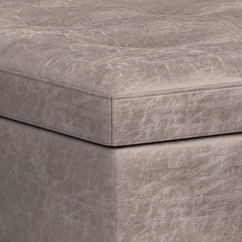 WYNDENHALL Blanchette Mid Century Modern Storage Ottoman