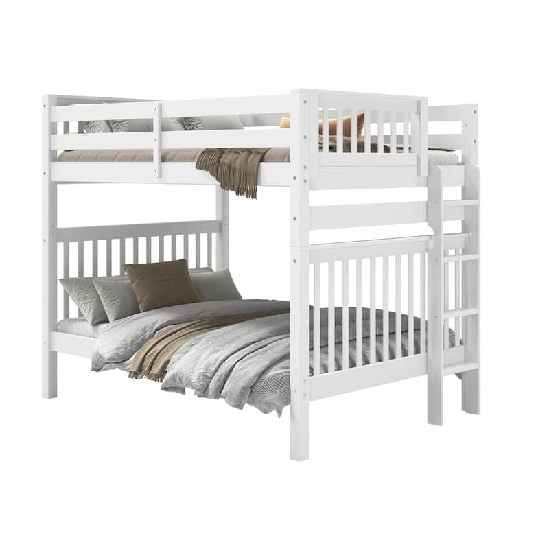 Taylor & Olive Trillium Full over Full Bunk Bed with End Ladder