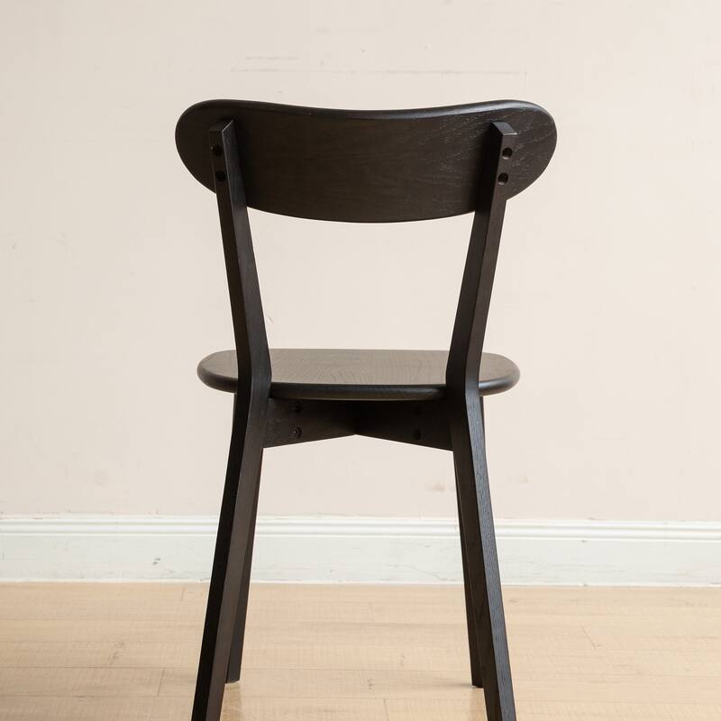 GDFStudio - Eliza Solid Oak Dining Chair with Comfortable Curved Back