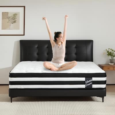 12-Inch Mattress w/Individual Pocket Spring, Zoned Memory Foam and Breathable Knitted Cover