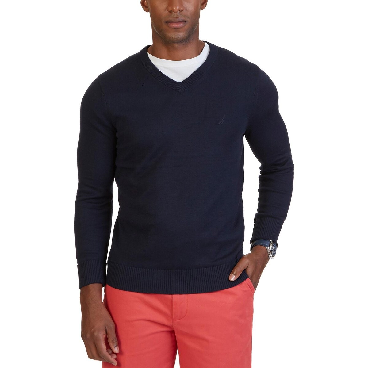 Shop Nautica Mens Big Tall Pullover Sweater Office Wear Business